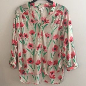 Milly size 2 floral blouse
